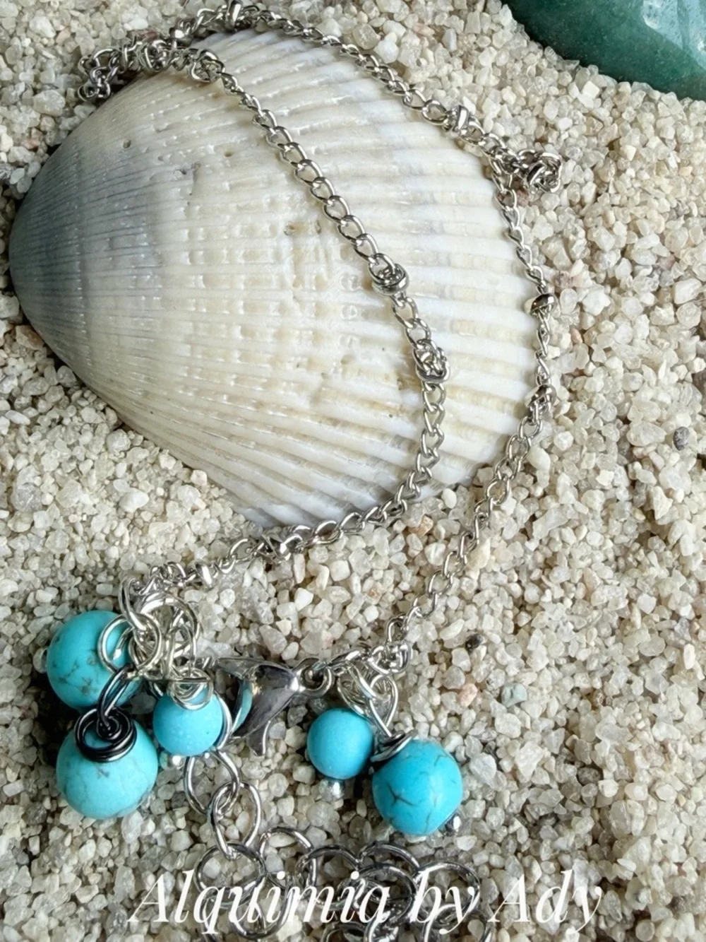 WALKING ON SHELLS 🐚 Turquoise and Silver Charm Bracelet
